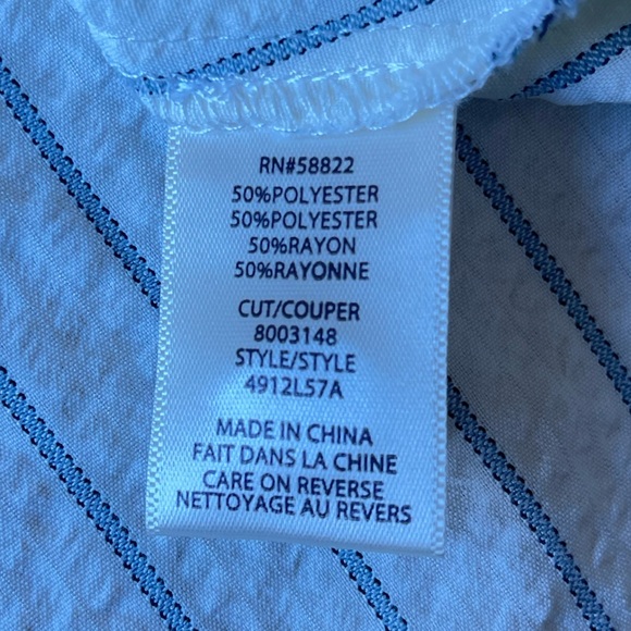 Max Studio London Striped Shirt Button Down Dress Belted Midi – Size Medium - Picture 6 of 11